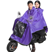 Hooded motorcycle raincoats two person rain wear poncho